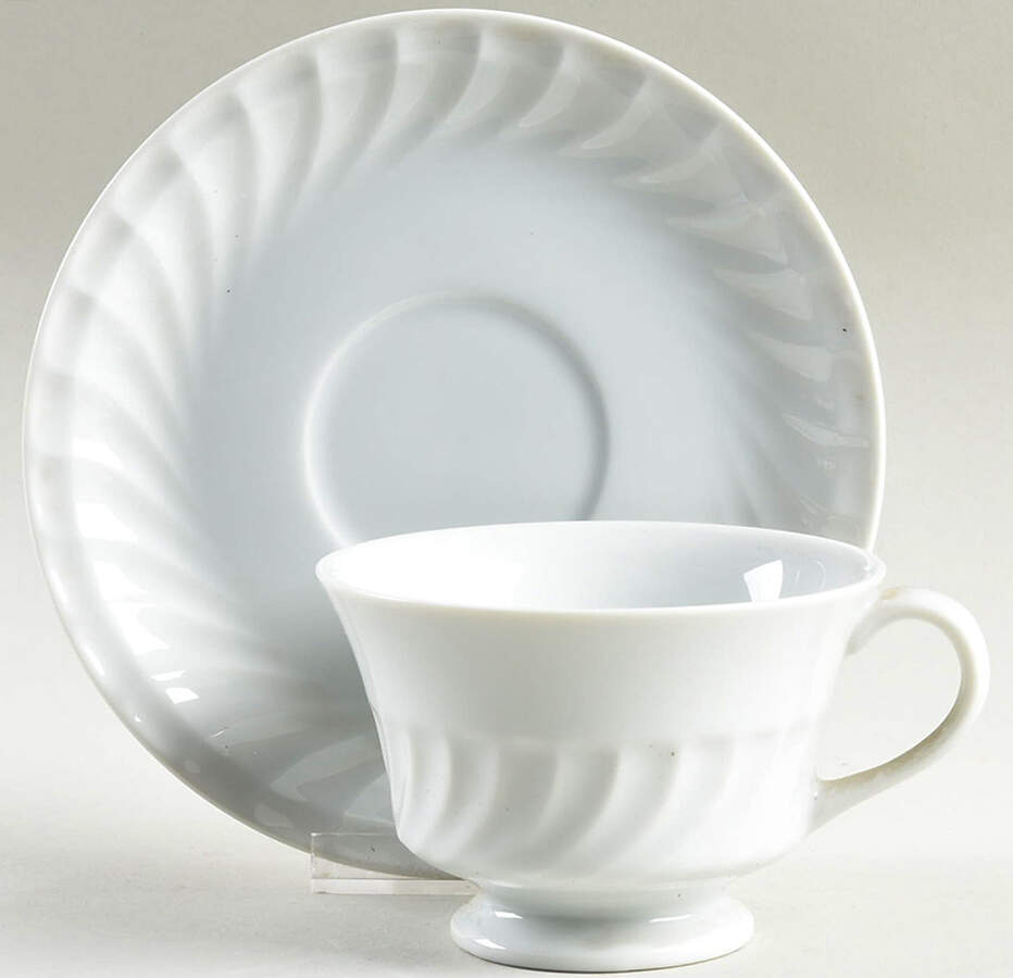 Arctic Snow Footed Cup & Saucer Set by Royal Gallery-1
