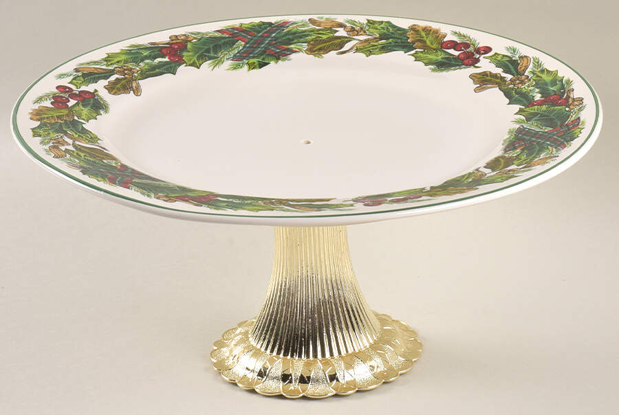 Garland Cake Stand with 4"-5" Metal Pedestal  Hc by Royal Gallery-1