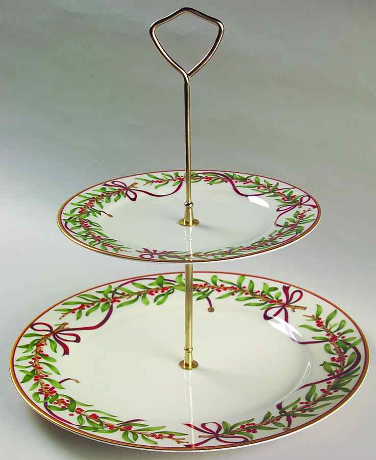 Queensberry 2 Tiered Serving Tray (Dinner & Salad Plate) by Royal Gallery-1