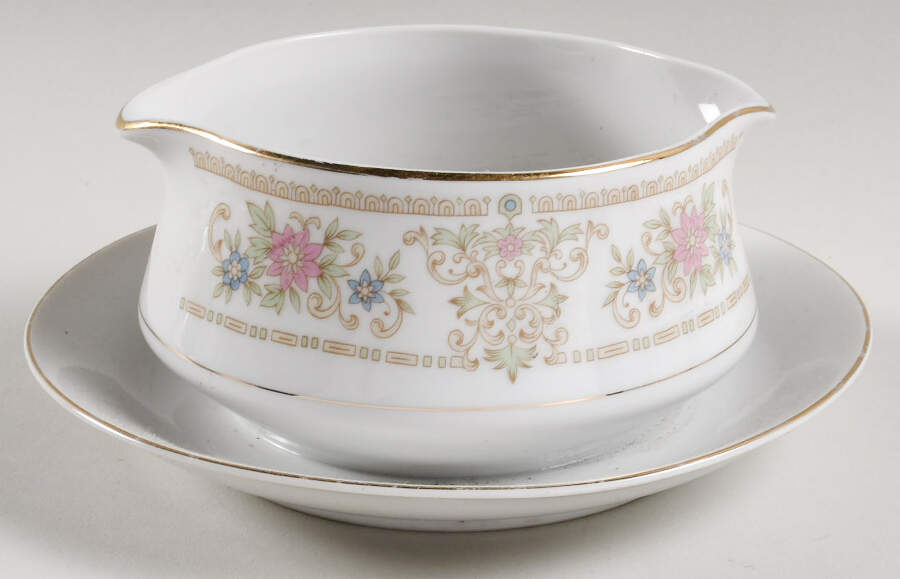 Roxbury Gravy Boat with Attached Underplate by Royal Gallery-1