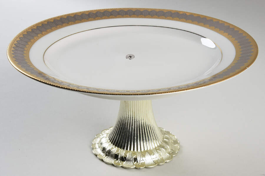 San Marco Cake Stand with 4"-5" Metal Pedestal  Hc by Royal Gallery-1