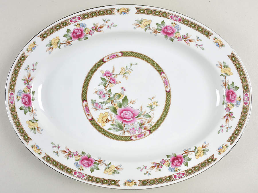 Spring Garden 14" Oval Serving Platter by Royal Gallery-1