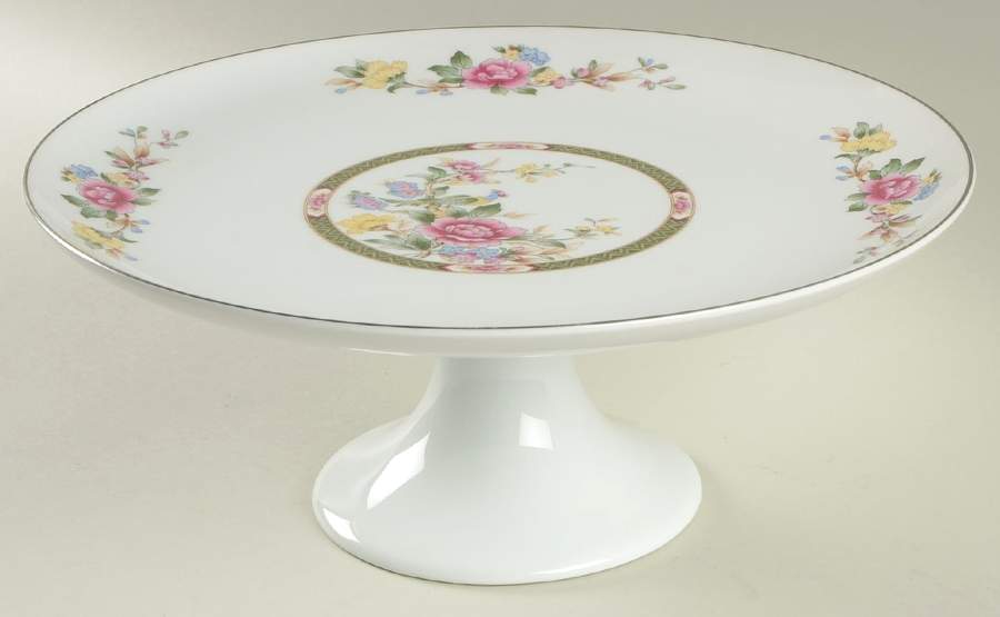 Spring Garden 10" Diameter Pedestal Cake Stand by Royal Gallery-1