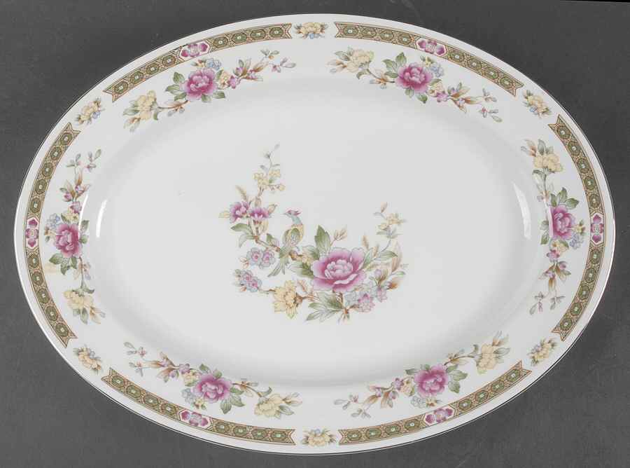 Spring Garden 14" Oval Serving Platter by Royal Gallery-1