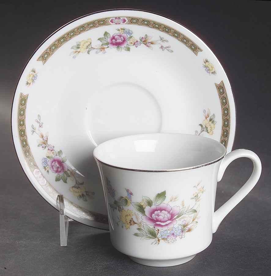 Spring Garden Flat Cup & Saucer Set by Royal Gallery-1