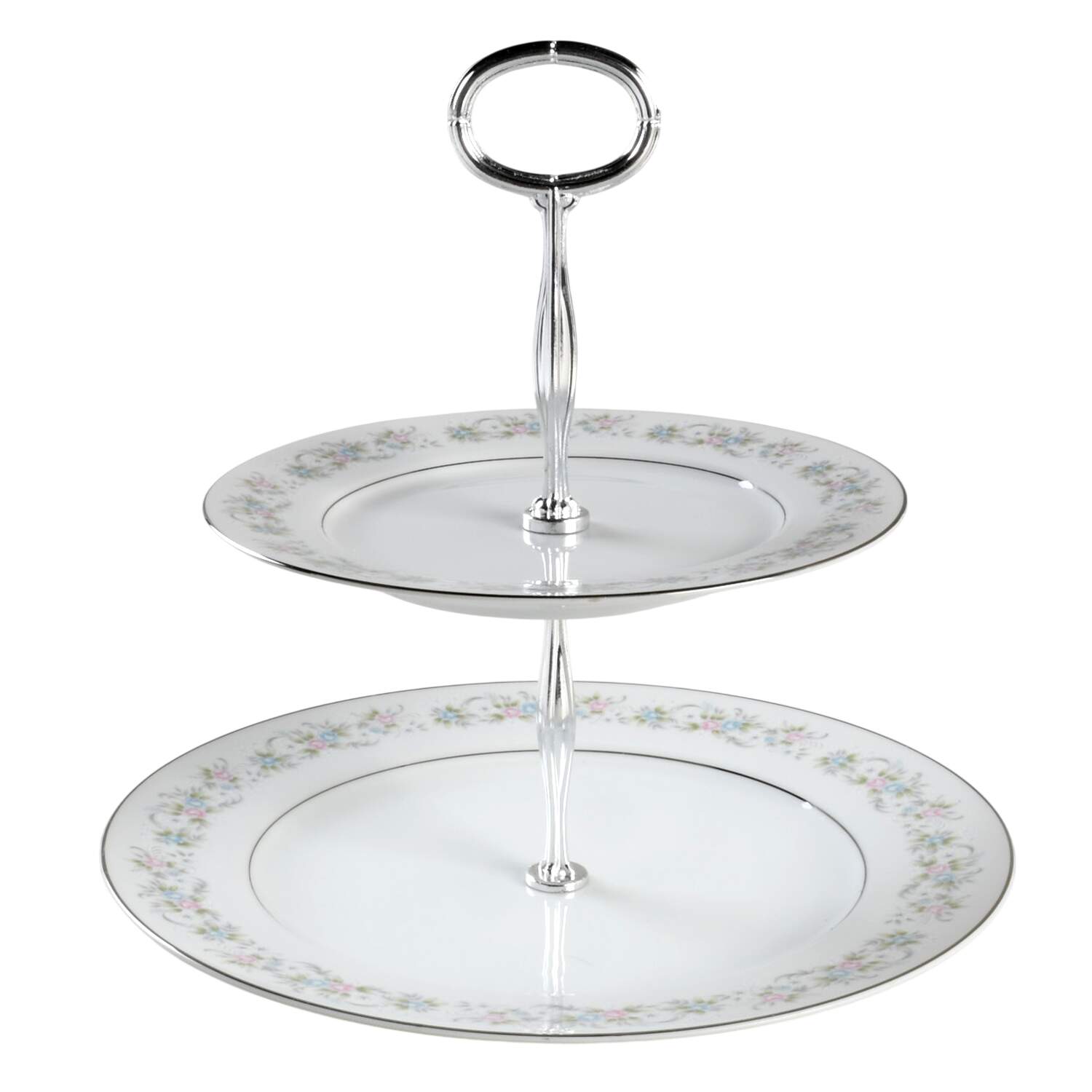 Suzanne 6 5/8"-10"  2 Tiered Serving Tray (Dp, Sp) HC by Royal Gallery-1