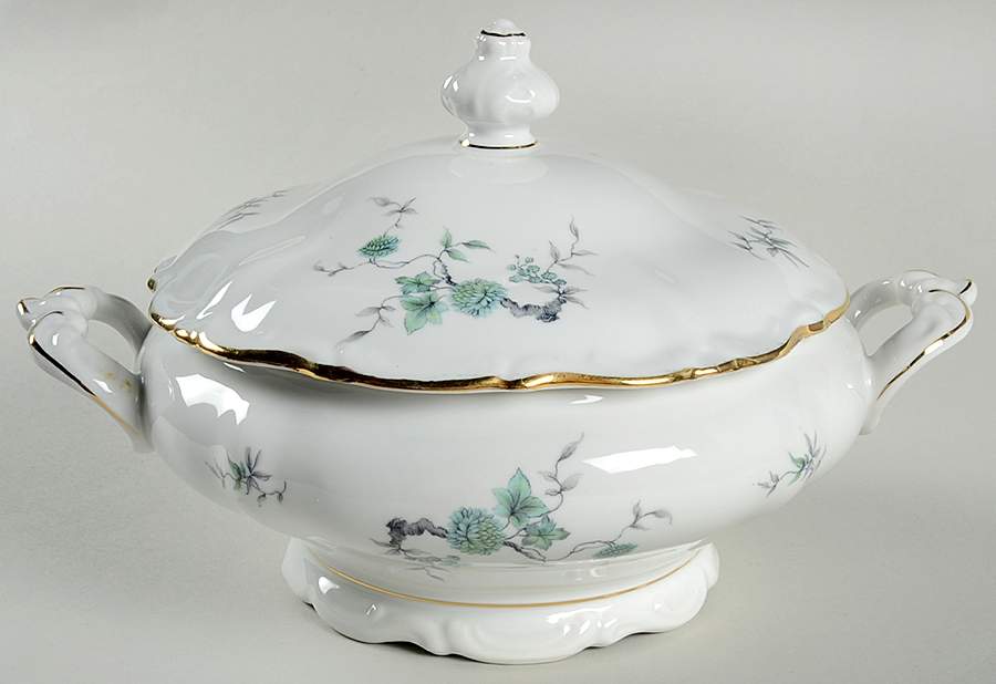 Green Ming Round Covered Vegetable by Royal Heidelberg-1