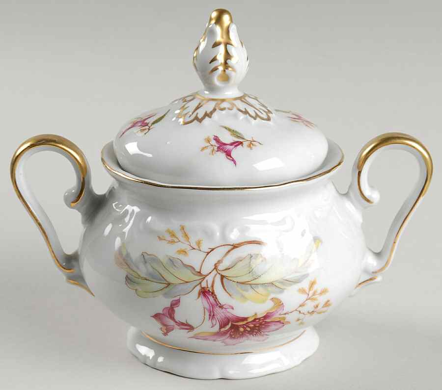 Hibiscus Sugar Bowl & Lid by Royal Heidelberg-1