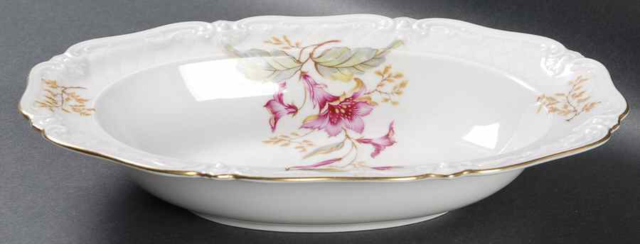 Hibiscus 10" Oval Vegetable Bowl by Royal Heidelberg-1