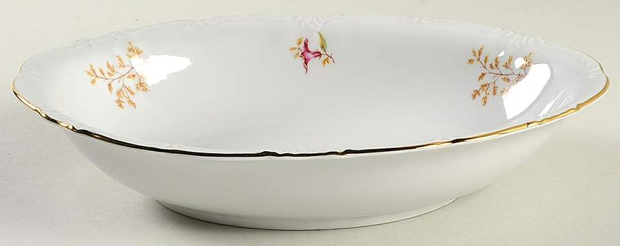 Hibiscus 9" Oval Vegetable Bowl by Royal Heidelberg-1