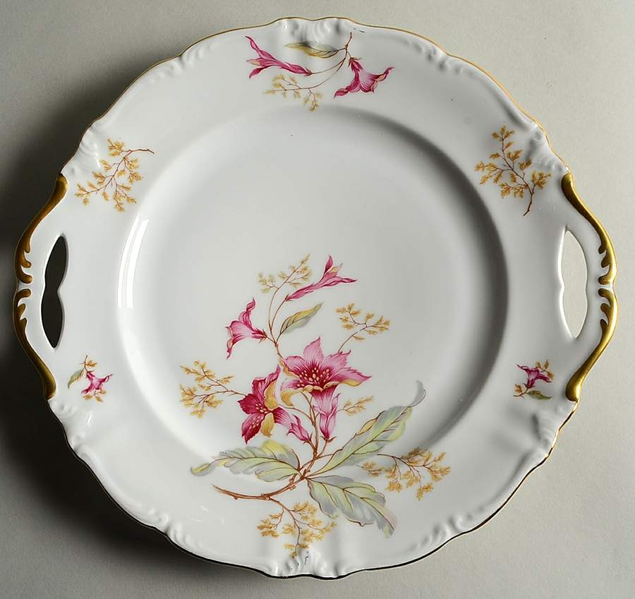 Hibiscus Handled Cake Plate by Royal Heidelberg-1