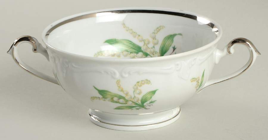 Lilly Lily of The Valley Footed Cream Soup Bowl by Royal Heidelberg-1