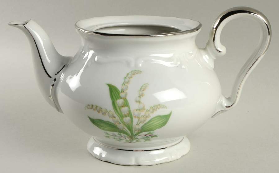 Lilly Lily of The Valley Teapot No Lid by Royal Heidelberg-1