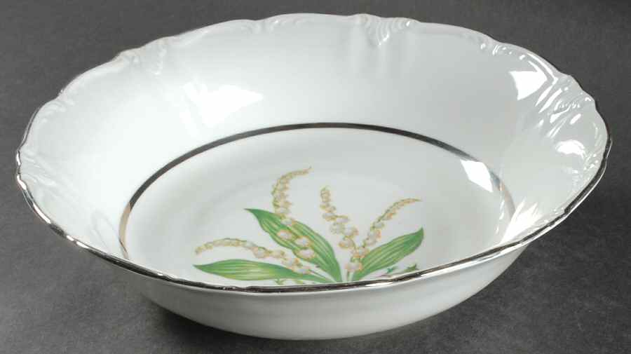 Lilly Lily of The Valley 9" Round Vegetable Bowl by Royal Heidelberg-1