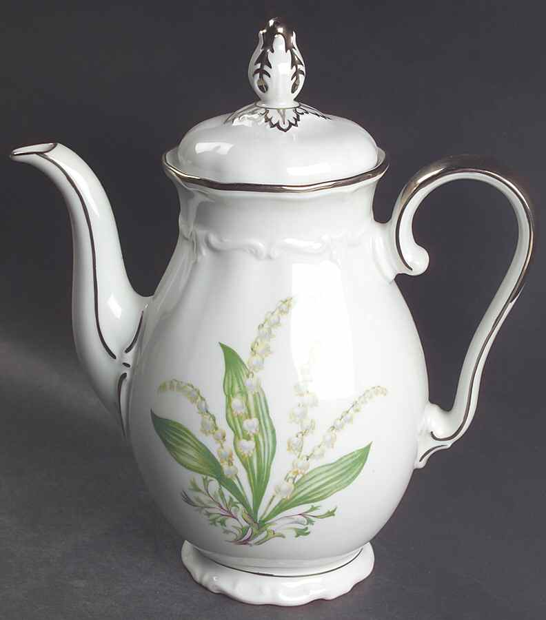 Lilly Lily of The Valley Coffee Pot & Lid by Royal Heidelberg-1
