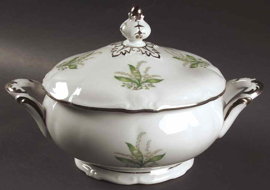 Lilly Lily of The Valley Round Covered Vegetable by Royal Heidelberg-1