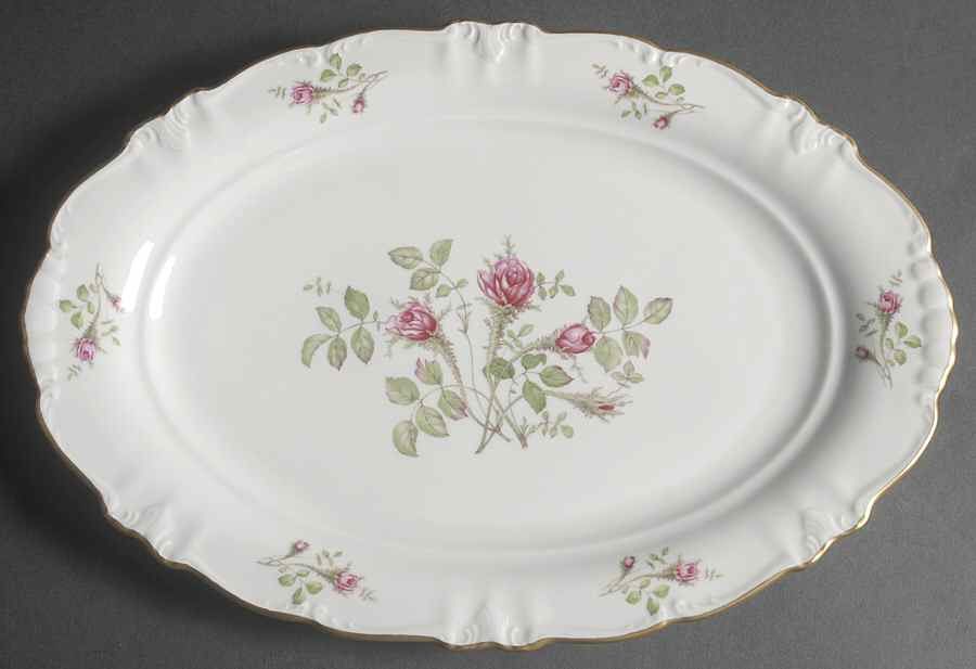 Moss Rose 15" Oval Serving Platter by Royal Heidelberg-1