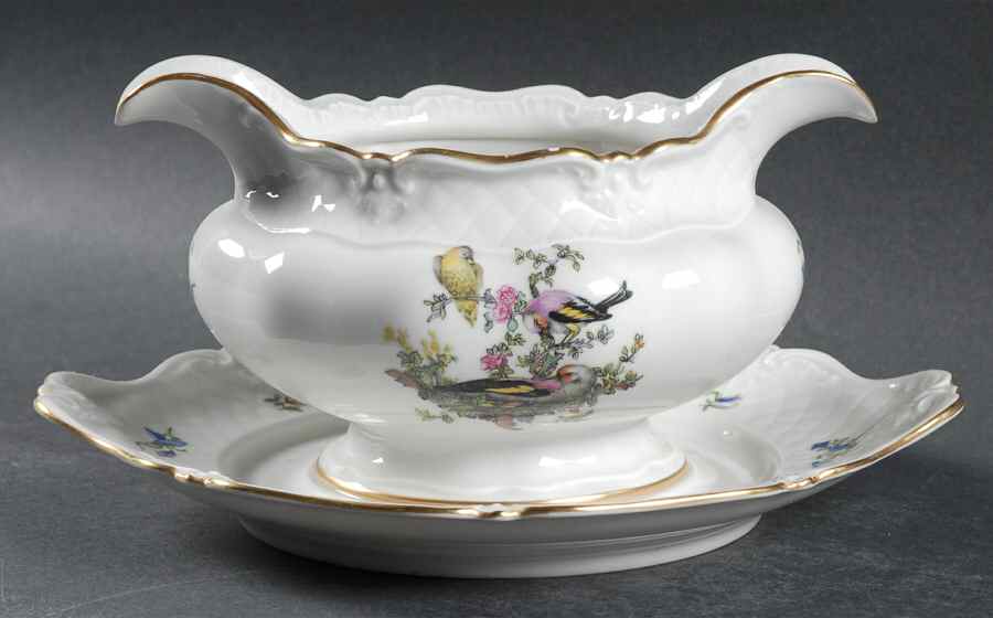 Paradise Gravy Boat with Attached Underplate by Royal Heidelberg-1