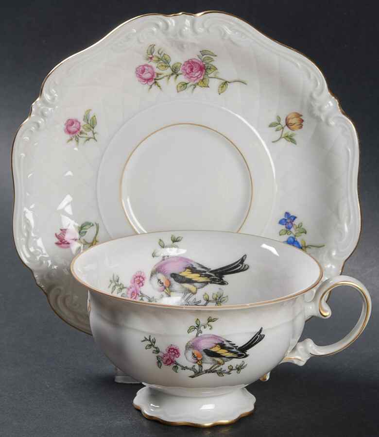 Paradise Footed Cup & Saucer Set by Royal Heidelberg-1