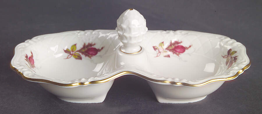 Rose Brier (White) Double Salt Dip by Royal Heidelberg-1