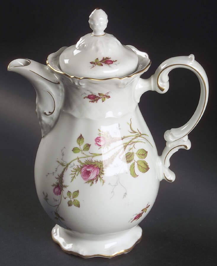 Rose Brier (White) Coffee Pot & Lid by Royal Heidelberg-1