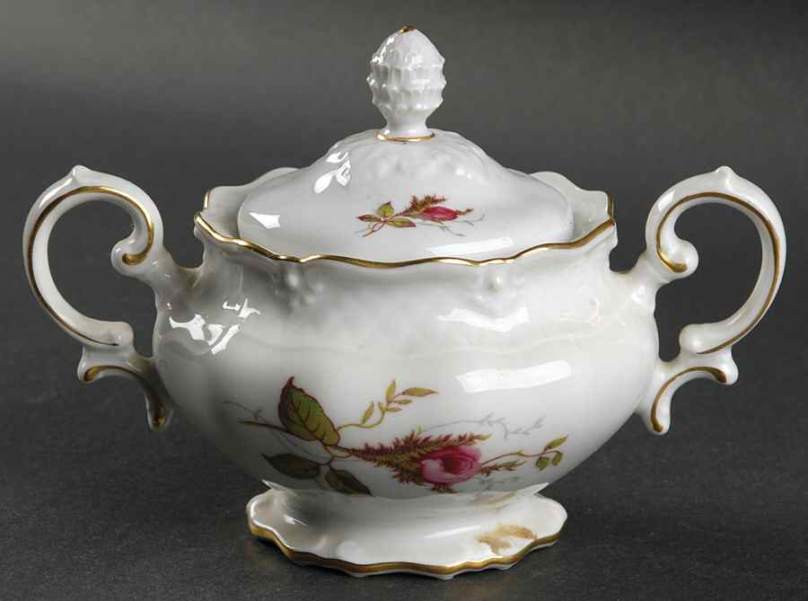 Rose Brier (White) Sugar Bowl & Lid by Royal Heidelberg-1