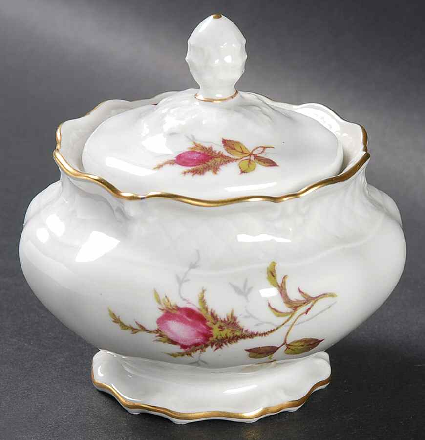 Rose Brier (White) Mini Sugar Bowl & Lid by Royal Heidelberg-1