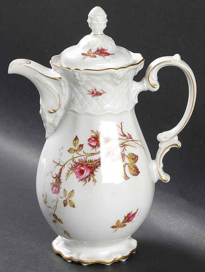 Rose Brier (White) Mini Coffee Pot & Lid by Royal Heidelberg-1