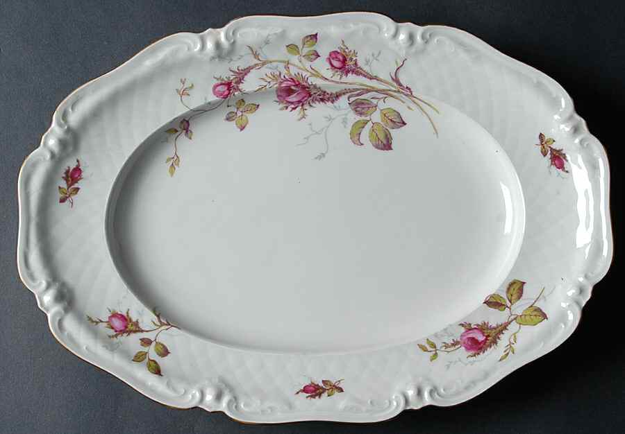 Rose Brier (White) 12" Oval Serving Platter by Royal Heidelberg-1