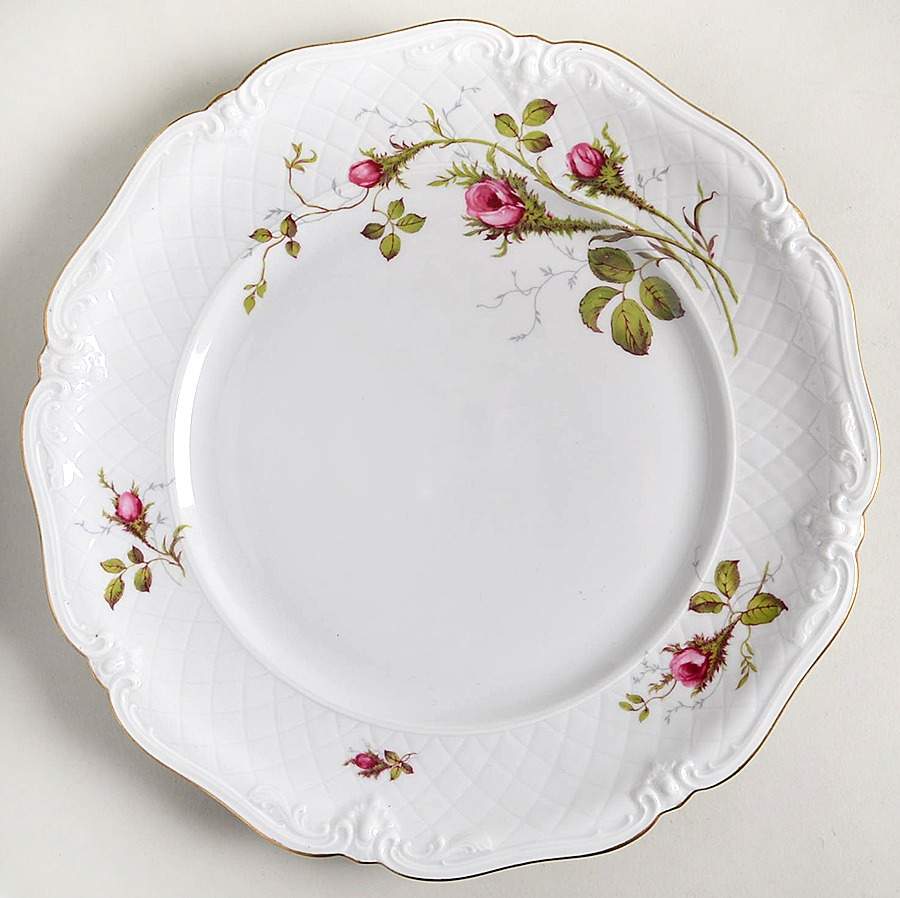 Rose Brier (White) 12" Chop Plate (Round Platter) by Royal Heidelberg-1
