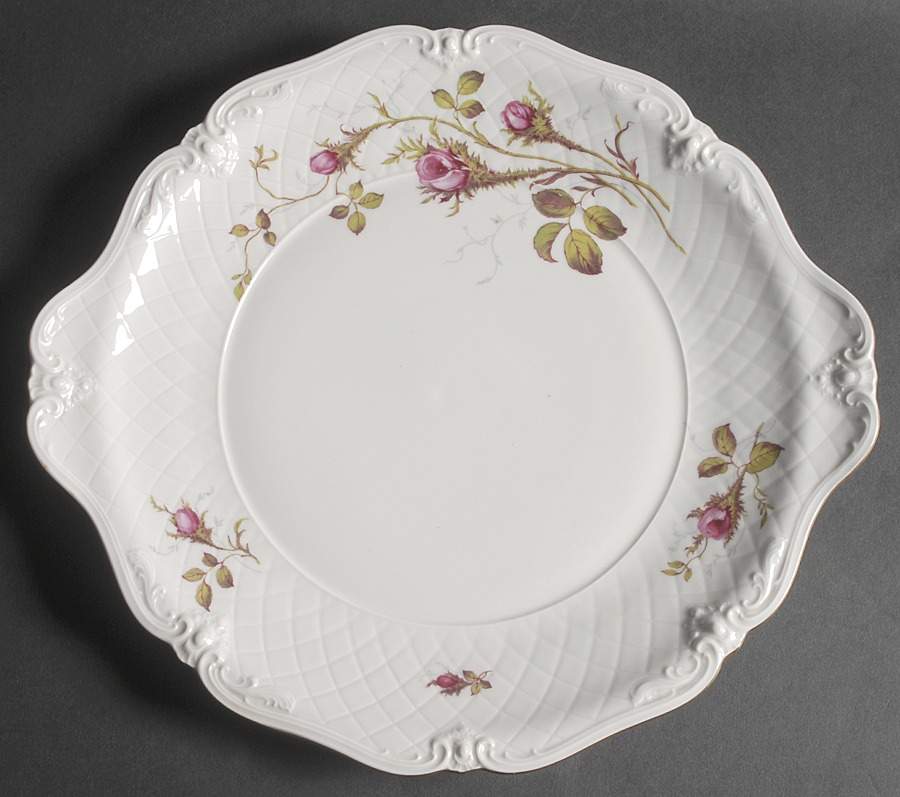 Rose Brier (White) Handled Cake Plate by Royal Heidelberg-1
