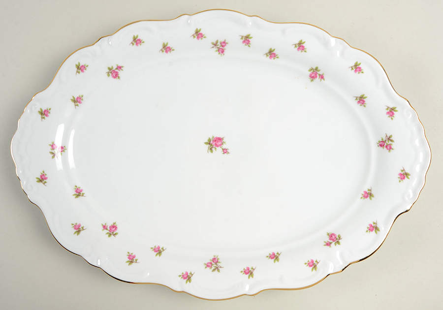 Rosette 15" Oval Serving Platter by Royal Heidelberg-1