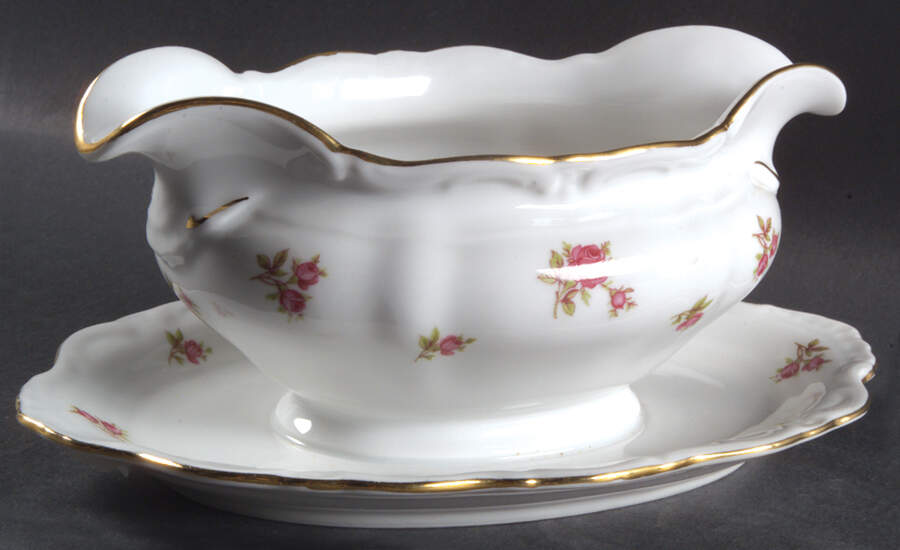 Rosette Gravy Boat with Attached Underplate by Royal Heidelberg-1