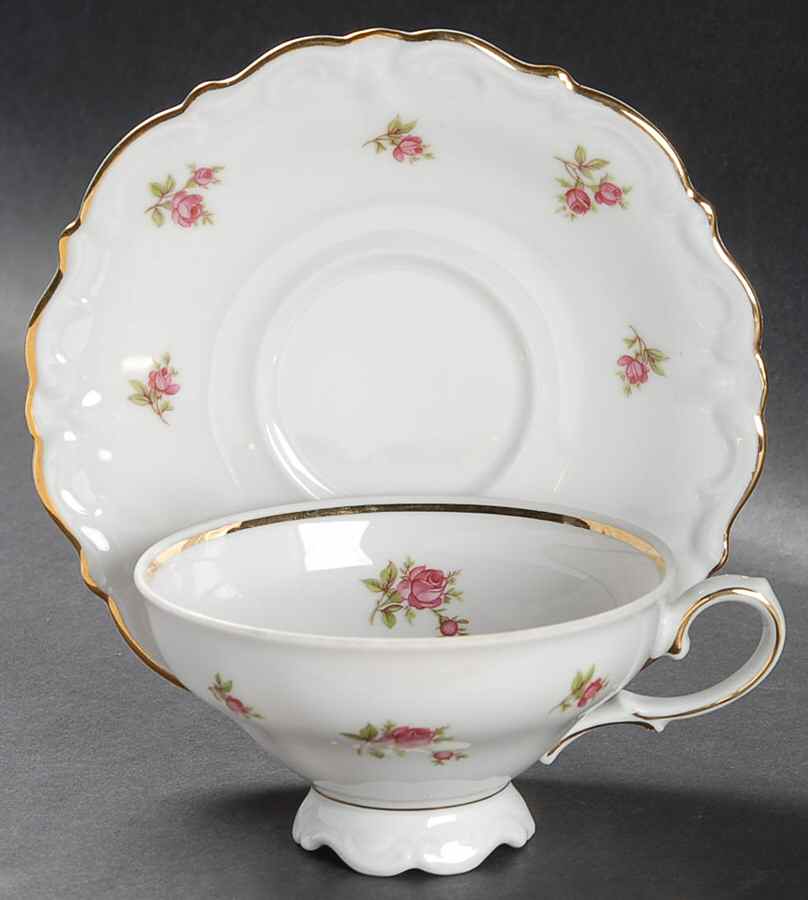 Rosette Footed Cup & Saucer Set by Royal Heidelberg-1