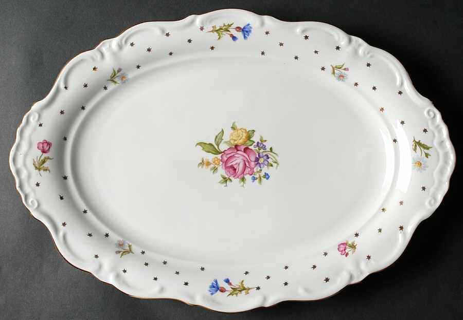 Springtime 15" Oval Serving Platter by Royal Heidelberg-1