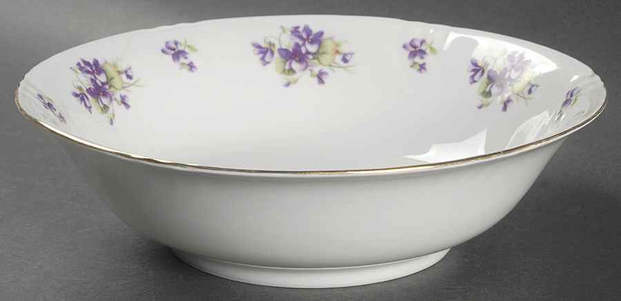 Violet Violet Bouquet 9" Round Vegetable Bowl by Royal Heidelberg-1