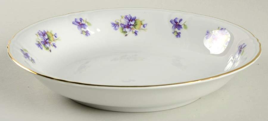 Violet Violet Bouquet Coupe Soup Bowl by Royal Heidelberg-1