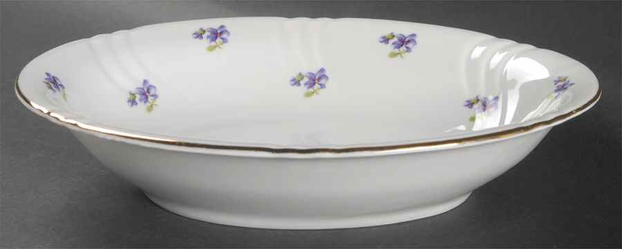 Violet Violet Bouquet 10" Oval Vegetable Bowl by Royal Heidelberg-1
