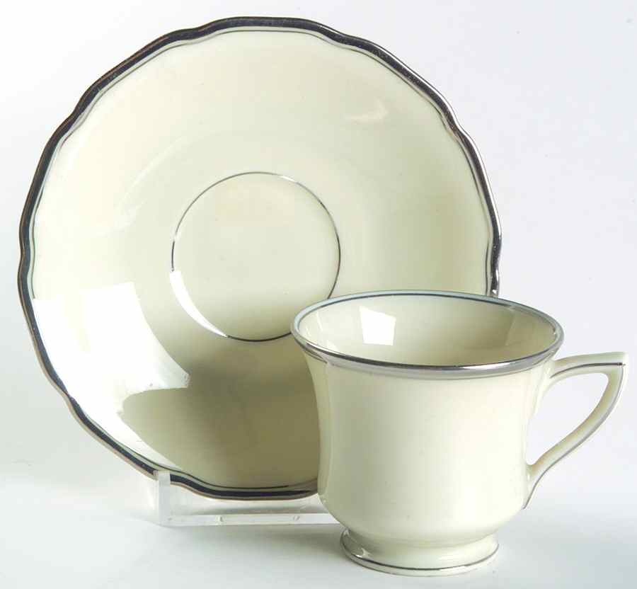 561 Footed Demitasse Cup & Saucer Set by Royal Ivory (Czech, Germany)-1