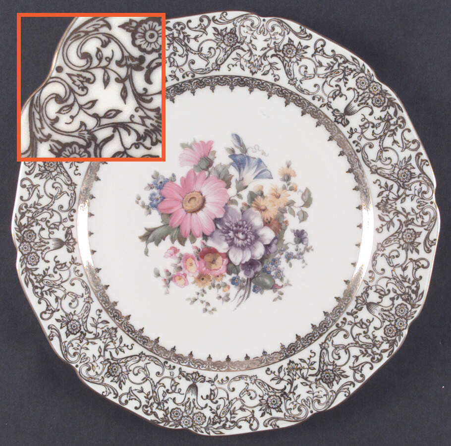 626 Dinner Plate by Royal Ivory (Czech, Germany)-1