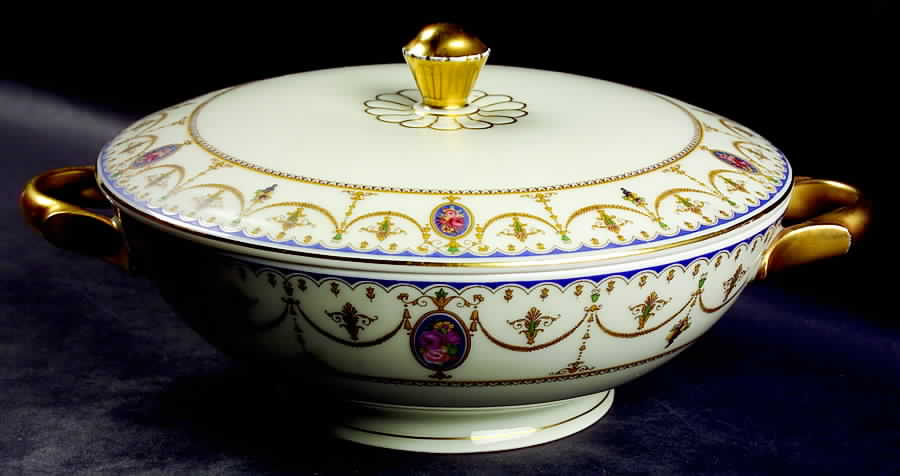 Adelphi Round Covered Vegetable by Royal Ivory (Czech, Germany)-1