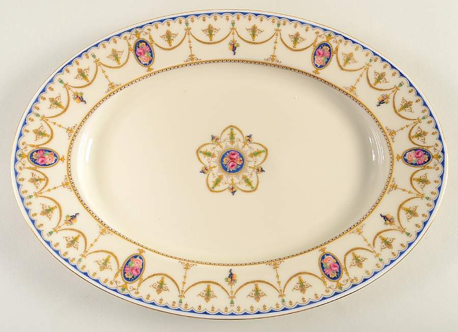Adelphi 13" Oval Serving Platter by Royal Ivory (Czech, Germany)-1