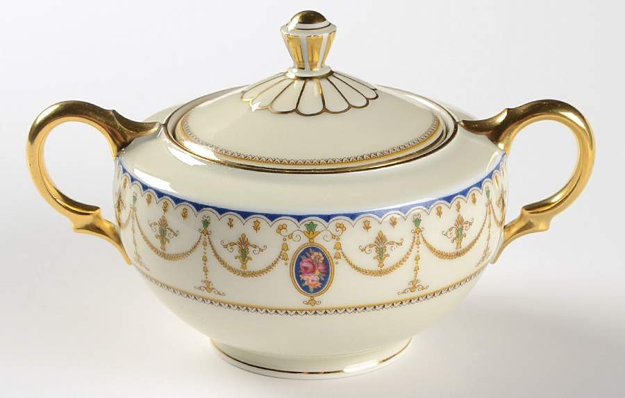 Adelphi Sugar Bowl & Lid by Royal Ivory (Czech, Germany)-1