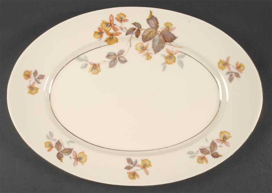 Autumn 15" Oval Serving Platter by Royal Ivory (Czech, Germany)-1