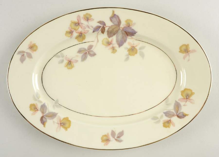 Autumn 11" Oval Serving Platter by Royal Ivory (Czech, Germany)-1