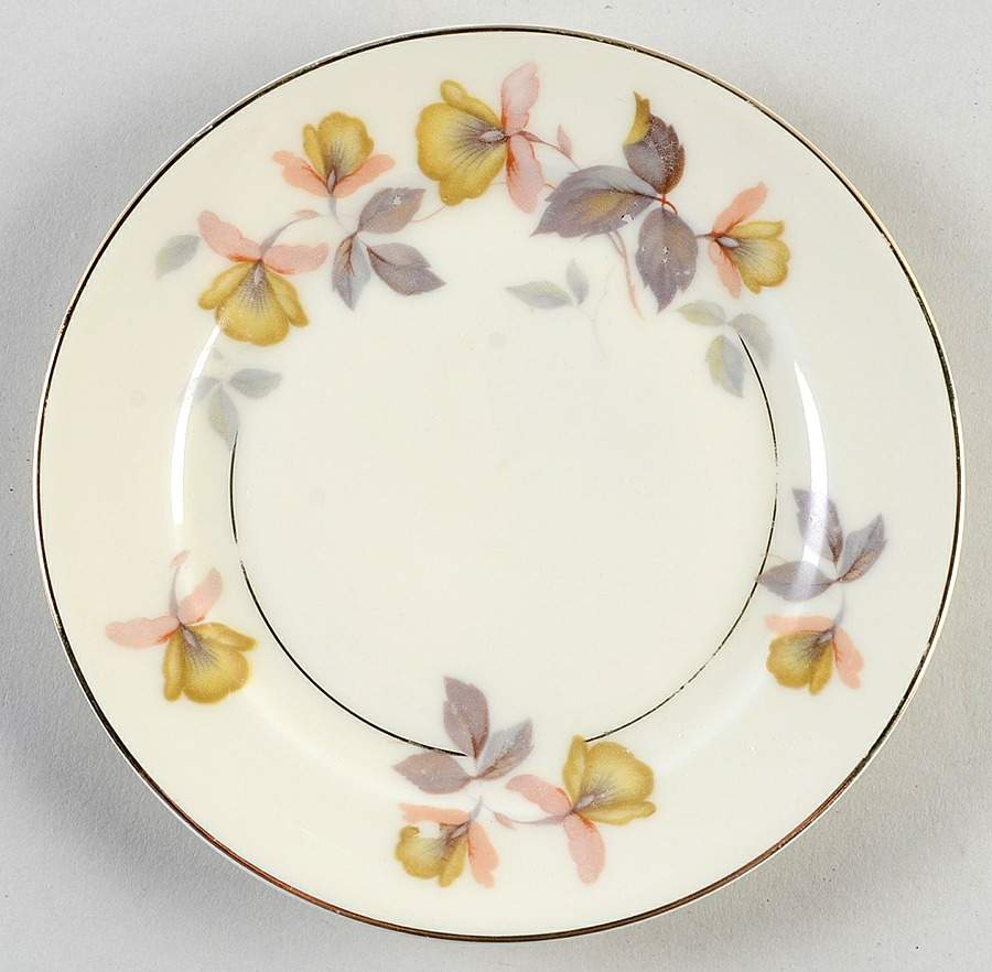 Autumn Bread & Butter Plate by Royal Ivory (Czech, Germany)-1