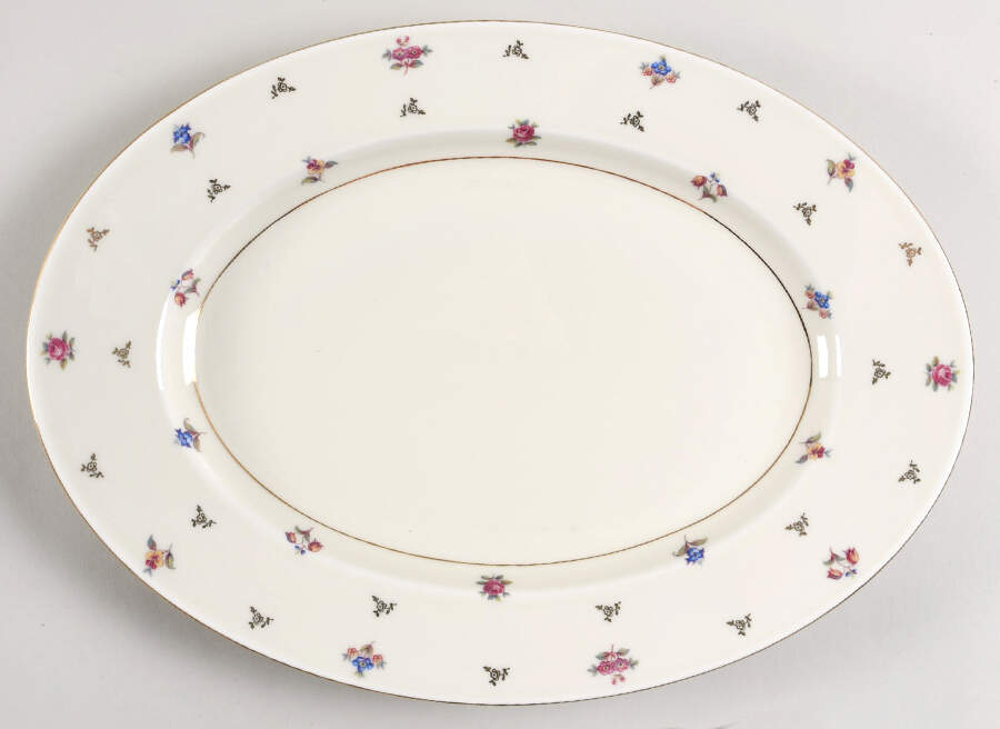 Biltmore 15" Oval Serving Platter by Royal Ivory (Czech, Germany)-1