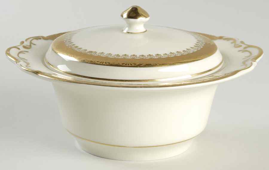Buckingham Sugar Bowl & Lid by Royal Ivory (Czech, Germany)-1