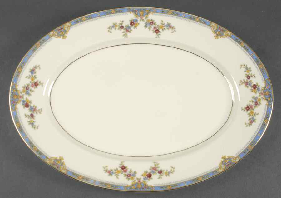 Chesly 15" Oval Serving Platter by Royal Ivory (Czech, Germany)-1