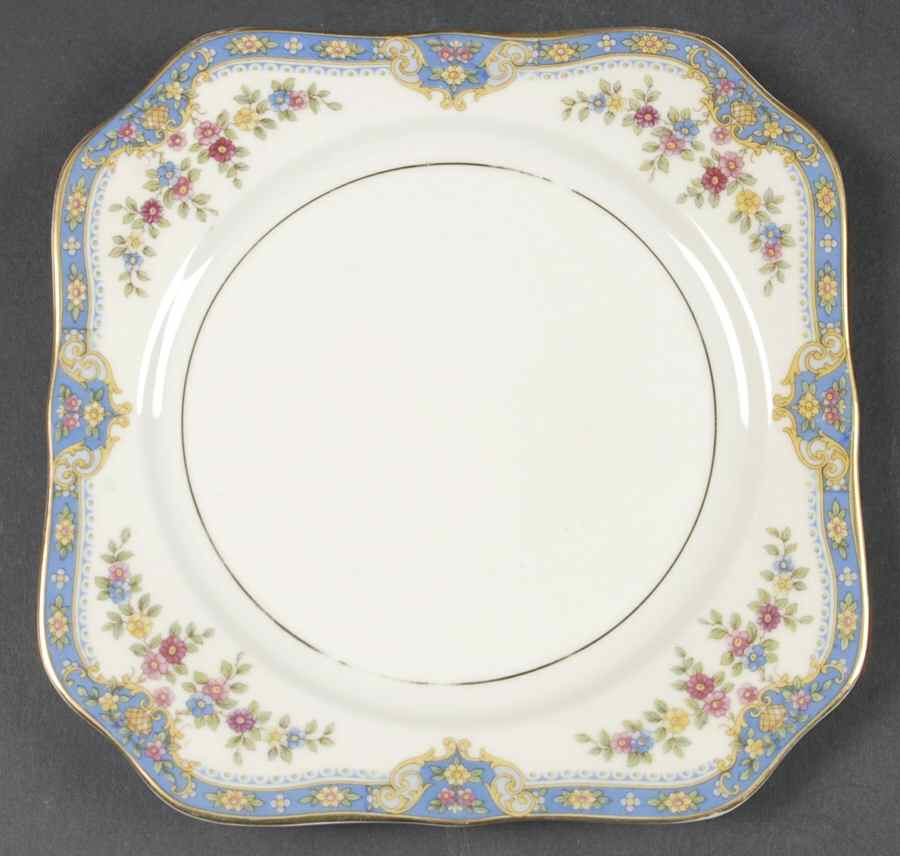 Chesly Square Salad Plate by Royal Ivory (Czech, Germany)-1